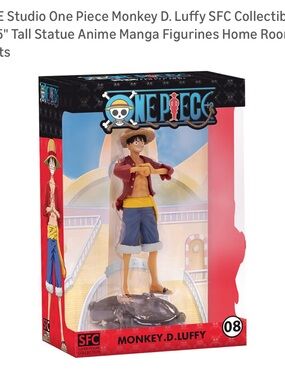 One Piece Monkey D. Luffy Figure - Red Jacket, Blue Shorts